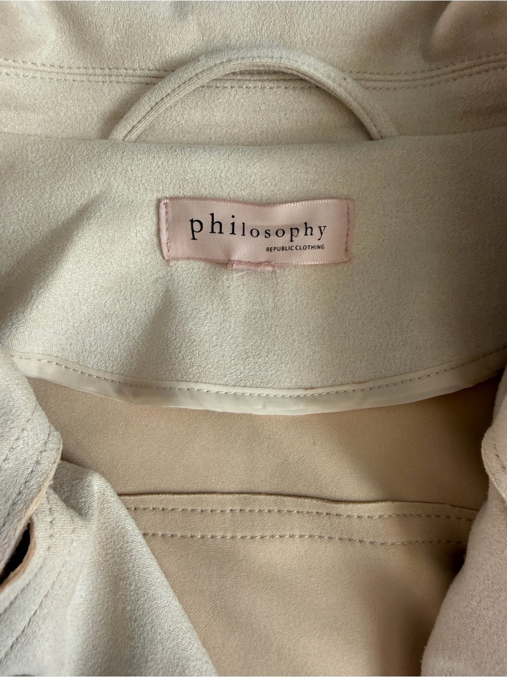 Philosophy Cream Soft Moto Jacket - Picture 7 of 10